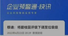 碧桂园穆迪评级垃圾级是什么回事？穆迪评级等级说明