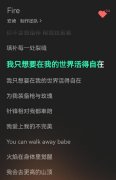 我只想要在我的世界活得自在是什么歌？《Fire》歌词