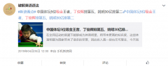 丁俊晖总资产身价有多少亿，他出场费多少钱？